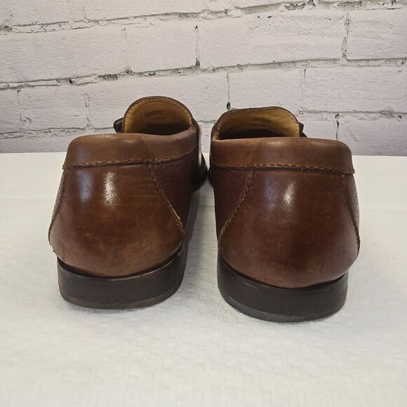 COLE HAAN BROWN LEATHER LOAFER PINCH TASSEL MENS SIZE 8.5 GREAT CONDITION - Picture 7 of 8